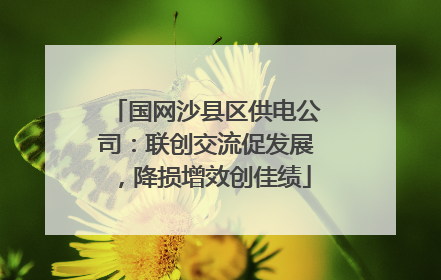 国网沙县区供电公司：联创交流促发展，降损增效创佳绩